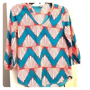 Red, white and blue blouse!